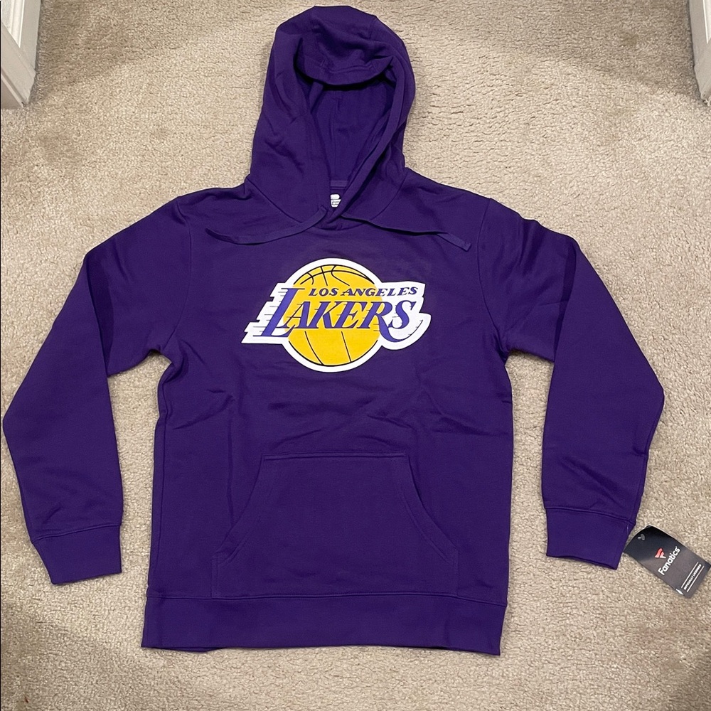 Los Angeles Lakers Fanatics Primary Logo Pullover Hoodie - Purple men size M NWT